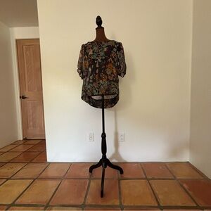 Zara Blue Mesh Top || Woman